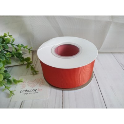 Лента репсовая 40 мм, цвет томатный №250